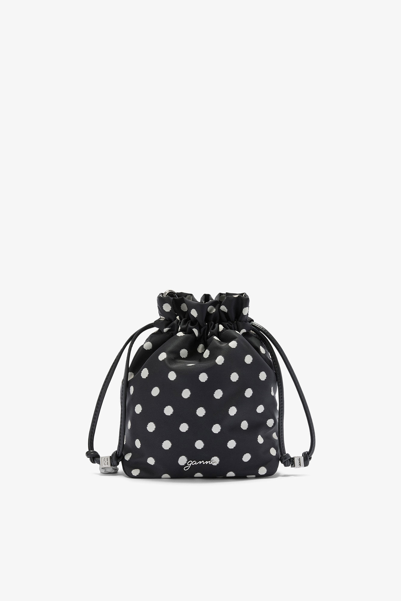 Printed Bou Bucket Pouch with Dots | Ganni
