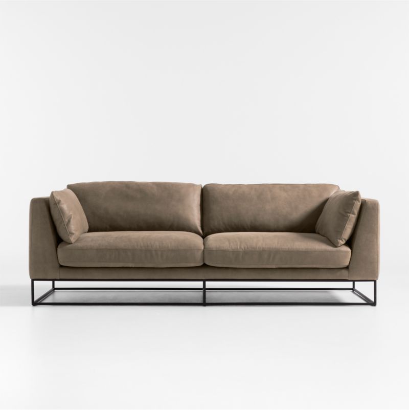 Delancey Leather Sofa 88" | Crate & Barrel | Crate & Barrel