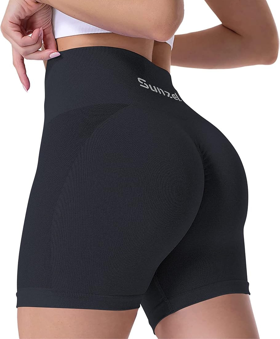 Sunzel Butt Scrunch Seamless Shorts, Womens 5 Inch Workout Shorts High Waist Stretch Booty Short ... | Amazon (US)
