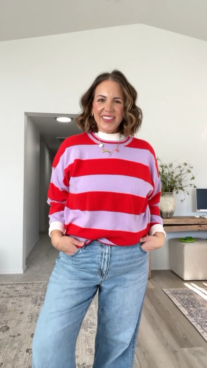 Feeling good and looking good! These jeans are so comfy, I cannot get enough of them. This sweater is so fun and perfect for Valentine’s Day!

#LTKSeasonal #LTKStyleTip