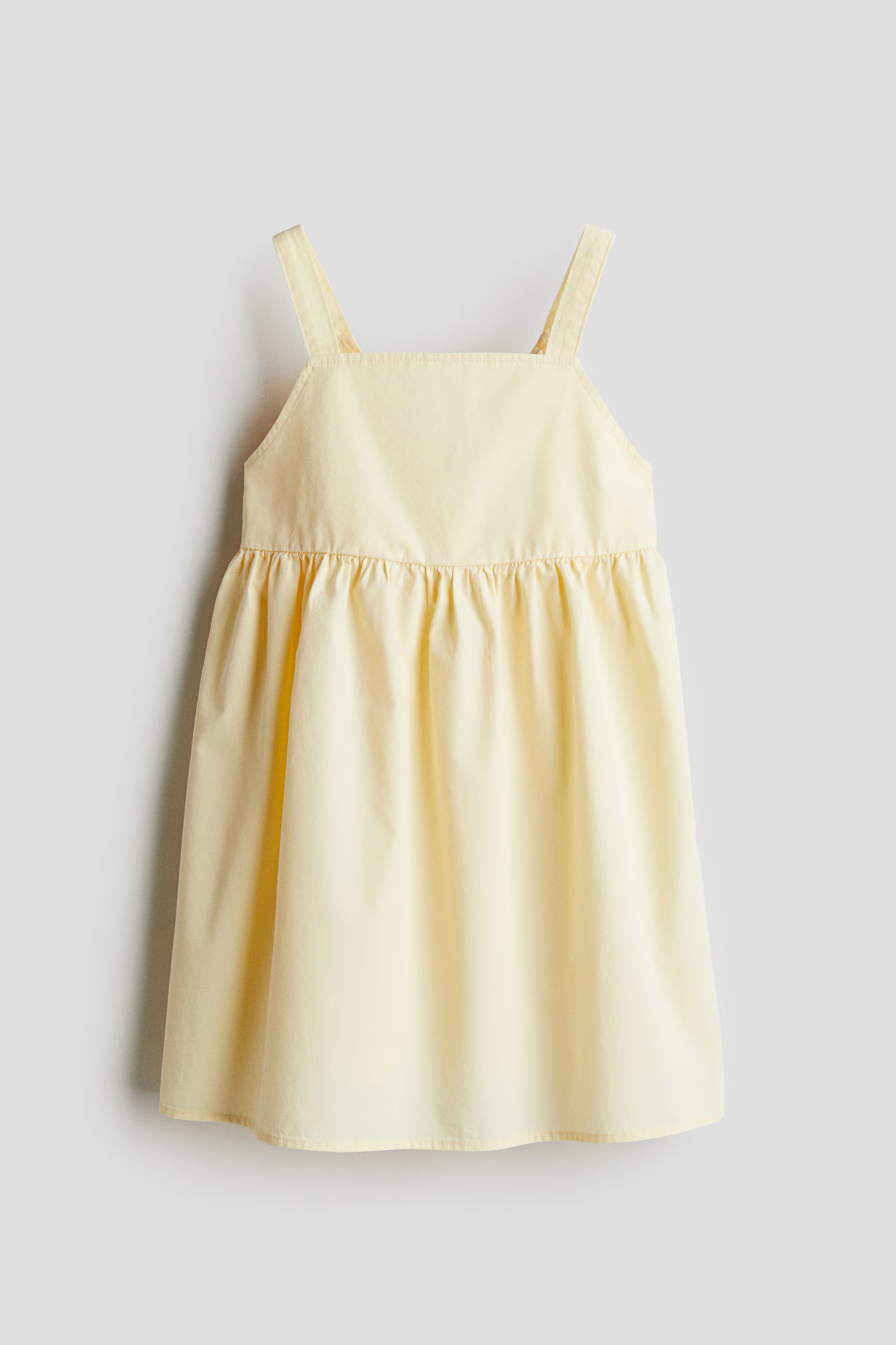 Tie-Detail Cotton Dress - Yellow - Kids | H&M US | H&M (US + CA)