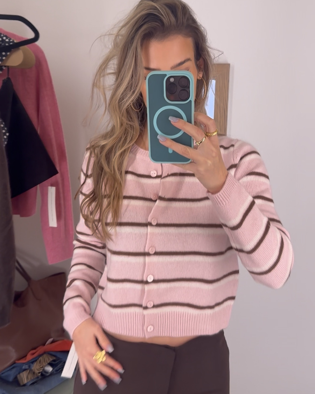 Reformation try on in their new store in Charlotte NC! Wearing size XS sweater (but ended up buying small) and size 4 pants which ran a tad large. #sweater#cardigan#lowrisepants#reformation

#LTKSeasonal #LTKPetite