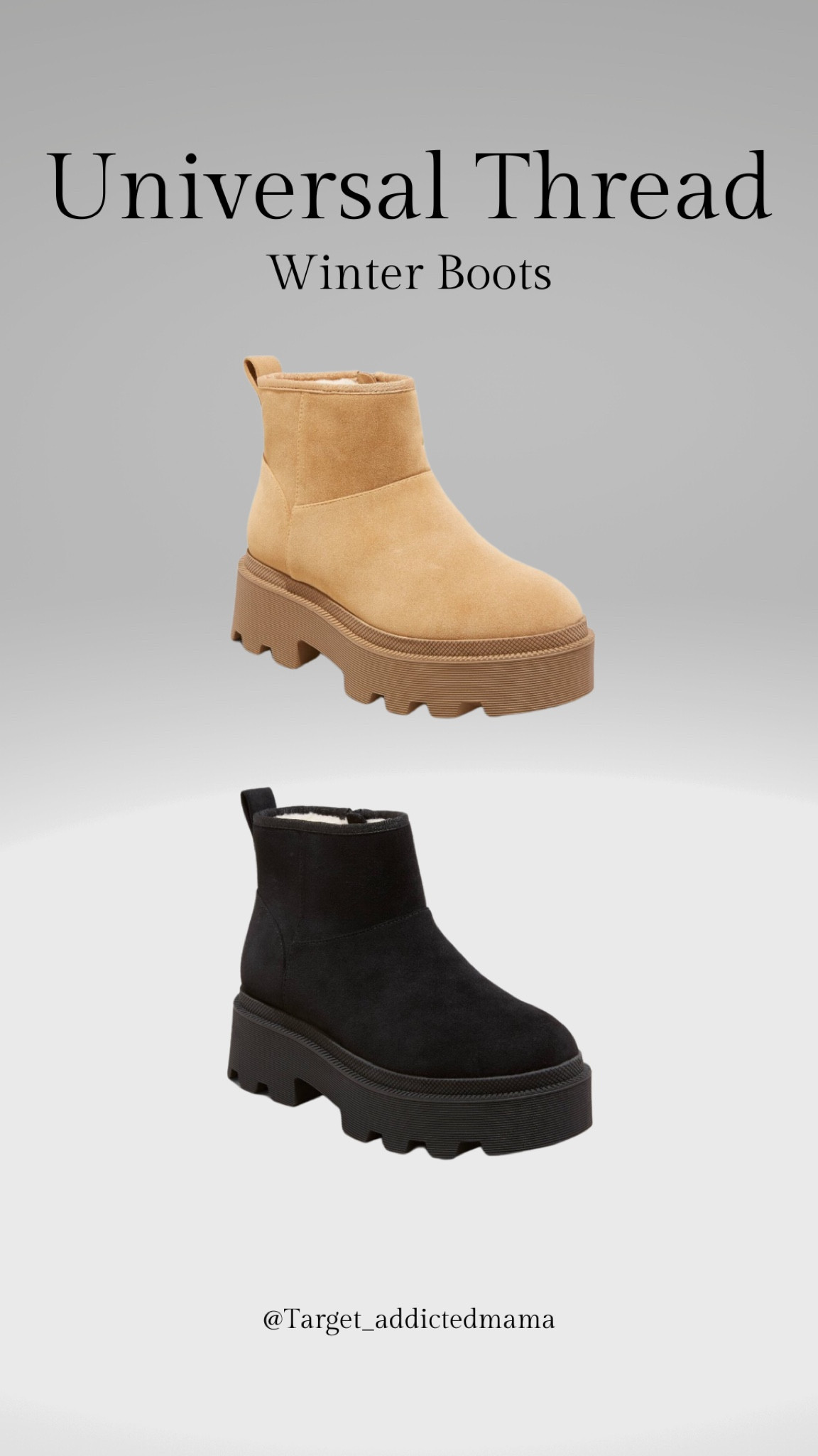 Universal Thread winter boots
Target boots on sale now 2 days only


#LTKshoecrush #LTKHolidaySale #LTKCyberWeek