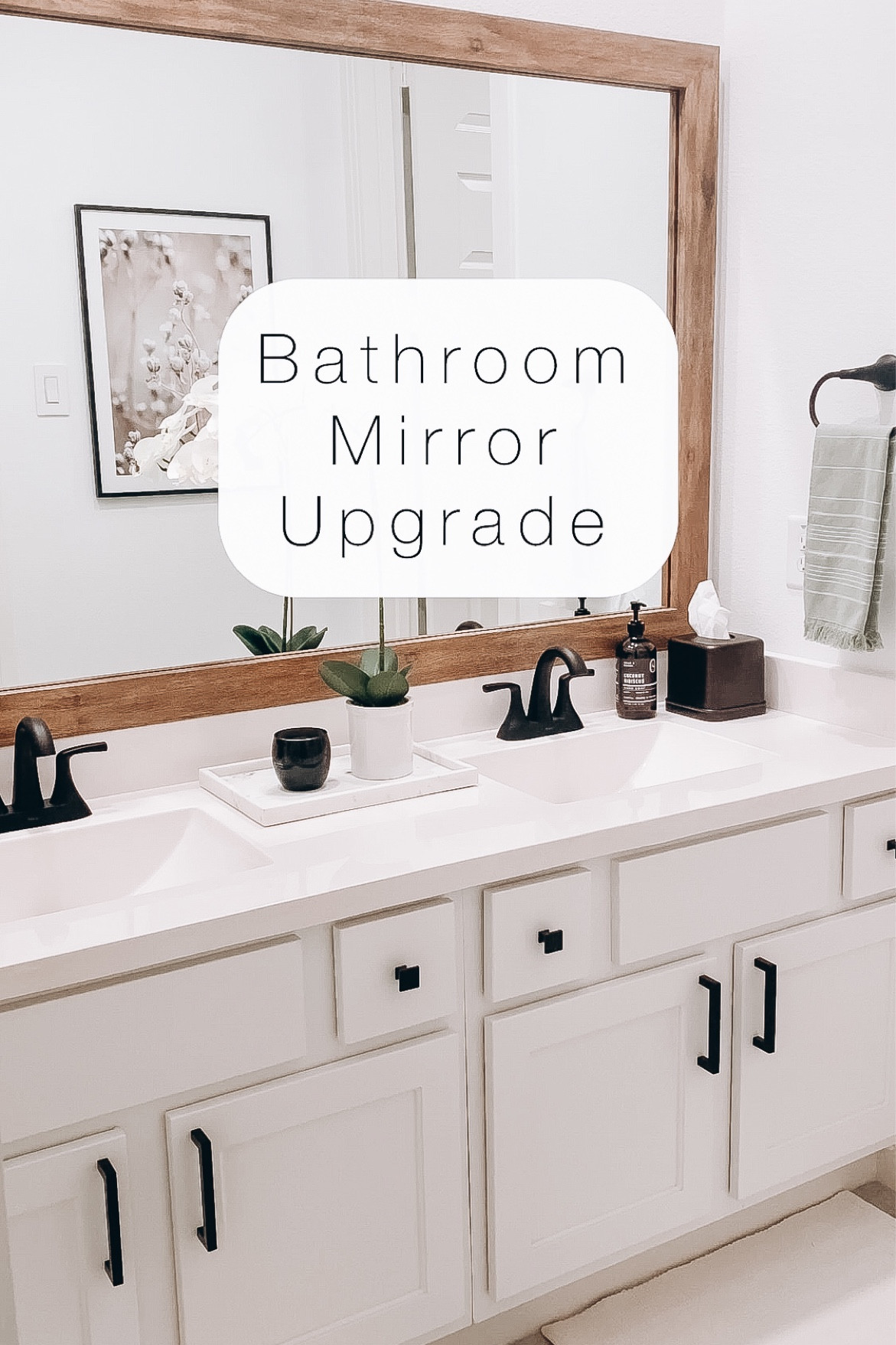 I got this mirror frame in the color “Cherokee Barnwood” at Mirrormate.com 

#LTKhome