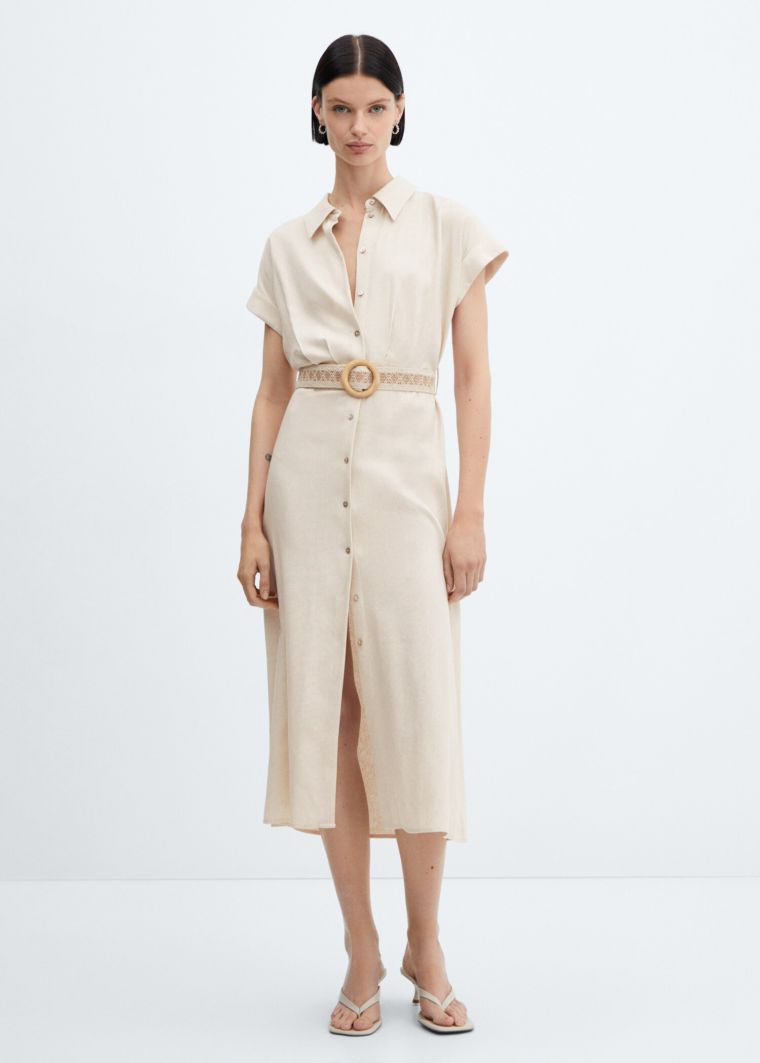 Belt shirt dress | MANGO (US)