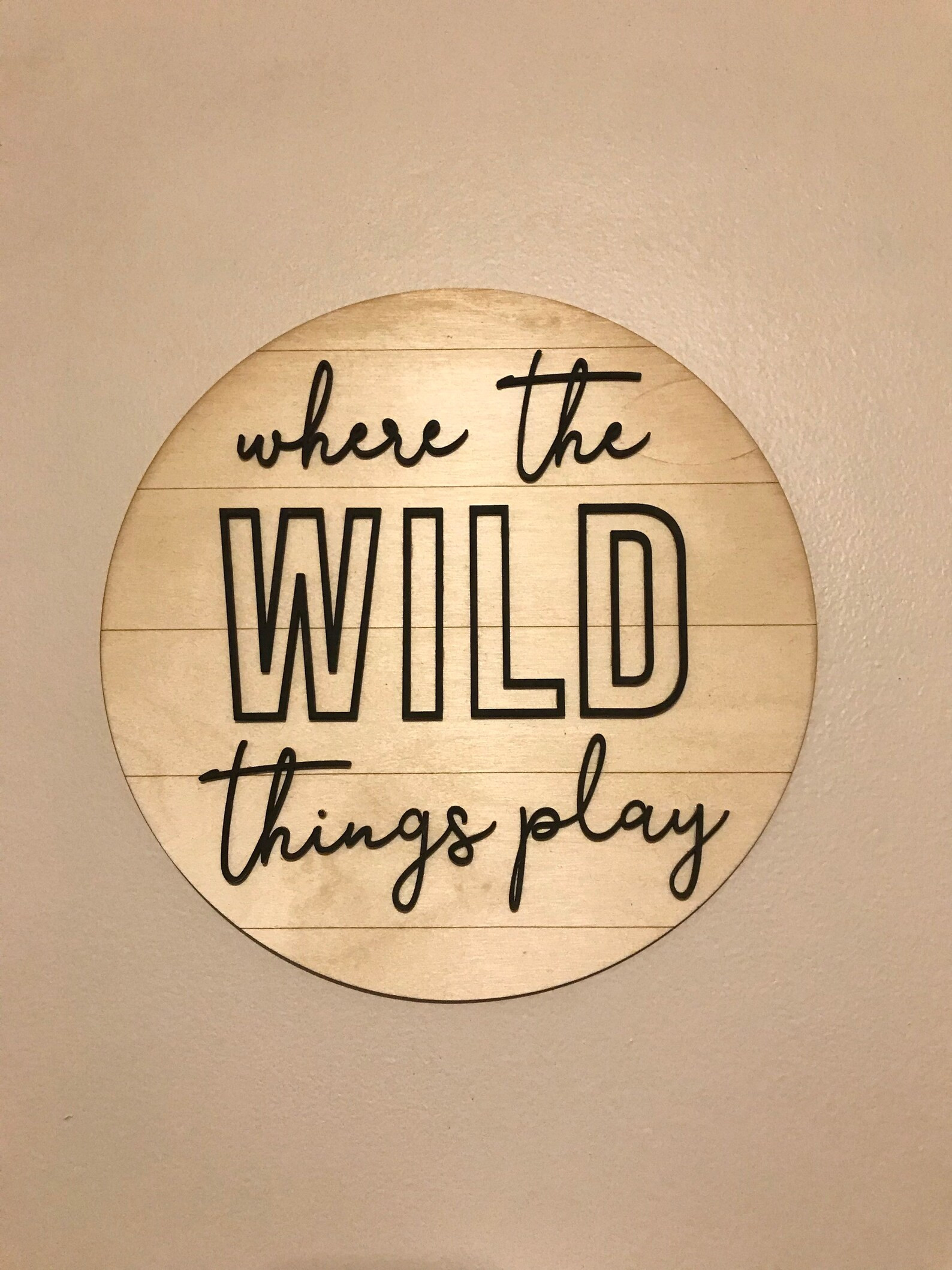 Where the Wild Things Play 10 Wooden Round Sign Laser Cut | Etsy | Etsy (US)