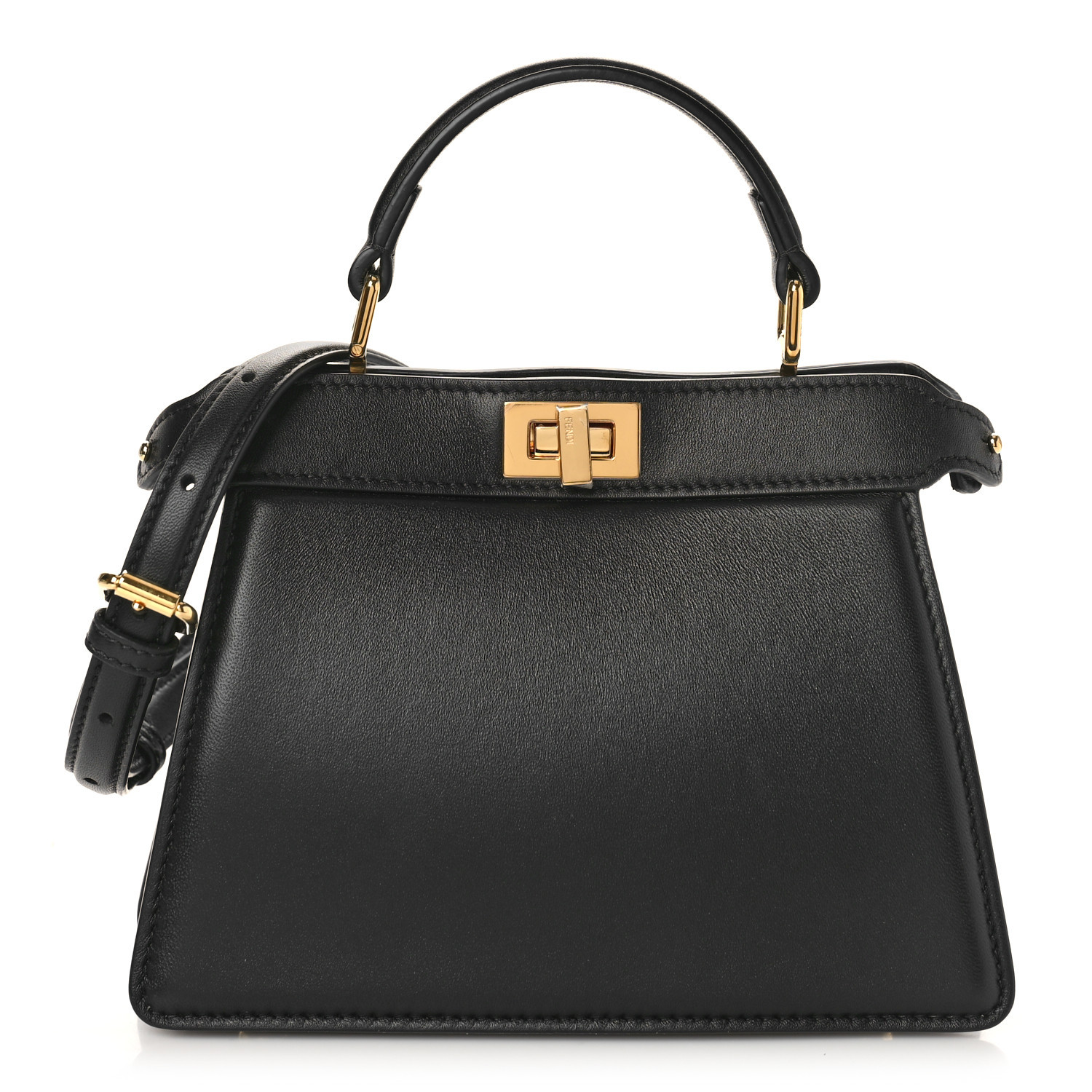 Shiny Nappa Petite Peekaboo I SEE U Satchel Black | FASHIONPHILE (US)