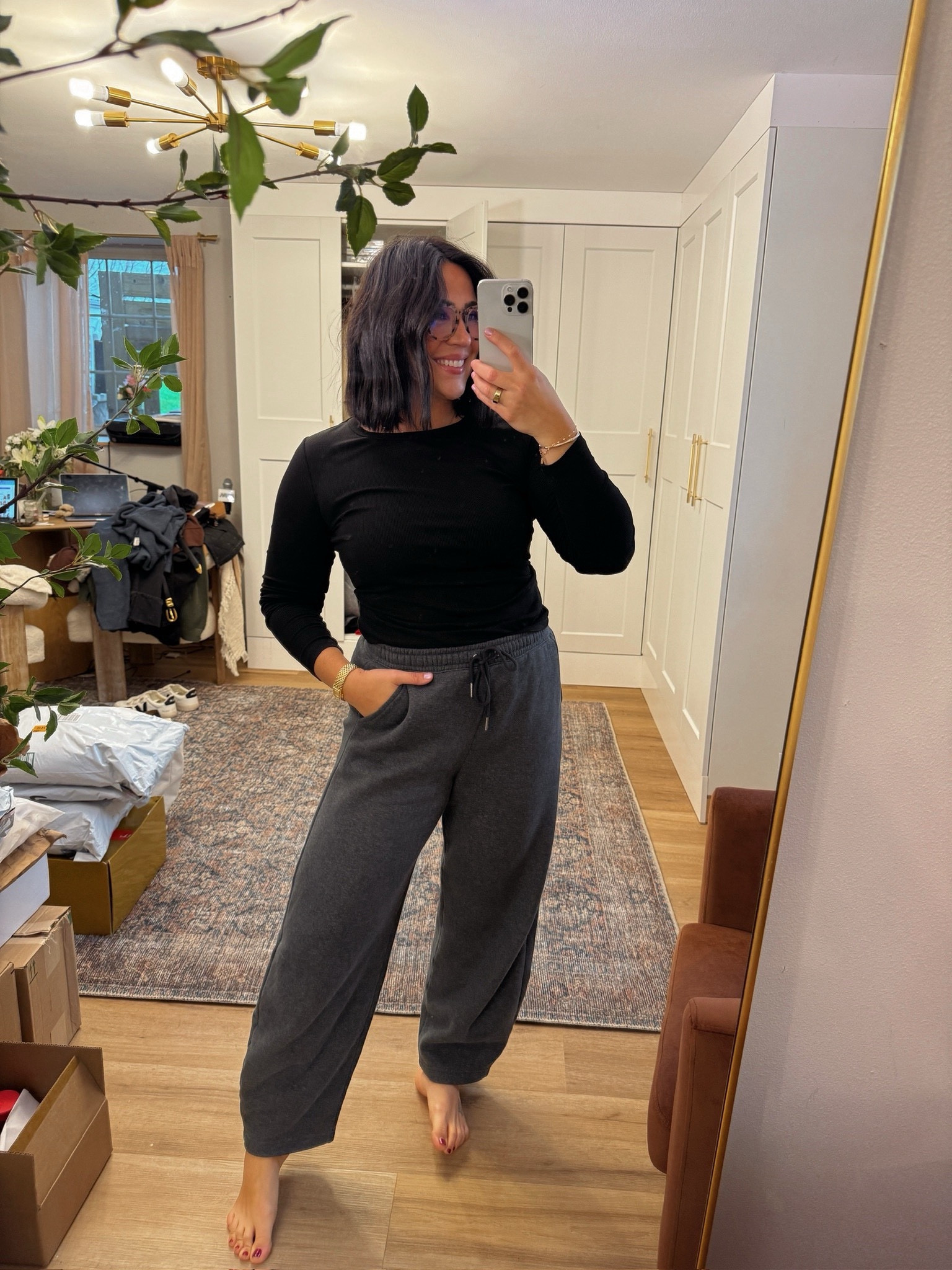 Comfortable casual fall loungewear look. Linking similar sweatpants. The top is a closet staple! Size L

midsize style, size 10, apple shape, affordable fashion, amazon fashion, fall fashion, thick thighs, thick belly, holiday look, Christmas outfit, thanksgiving outfit, comfy look





#LTKFindsUnder100 #LTKMidsize #LTKStyleTip