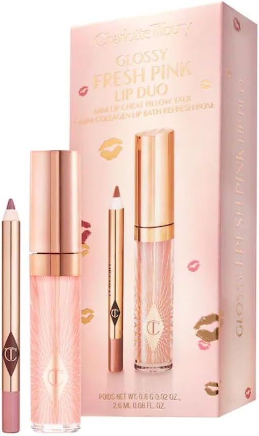 CHARLOTTE TILBURY Mini Glossy Pink Lip Gloss + Lip Liner Set - Fresh Pink | Amazon (US)