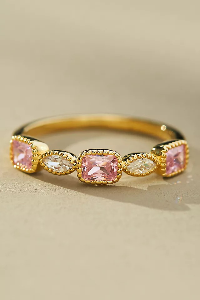 Dainty Mixed-Stone Ring | Anthropologie (US)