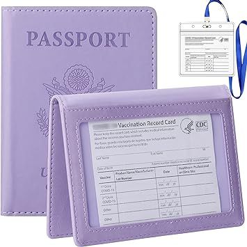 TIGARI Passport Holder Travel Bag, Passport and Vaccine Card Holder Combo, Slim Travel Accessorie... | Amazon (US)