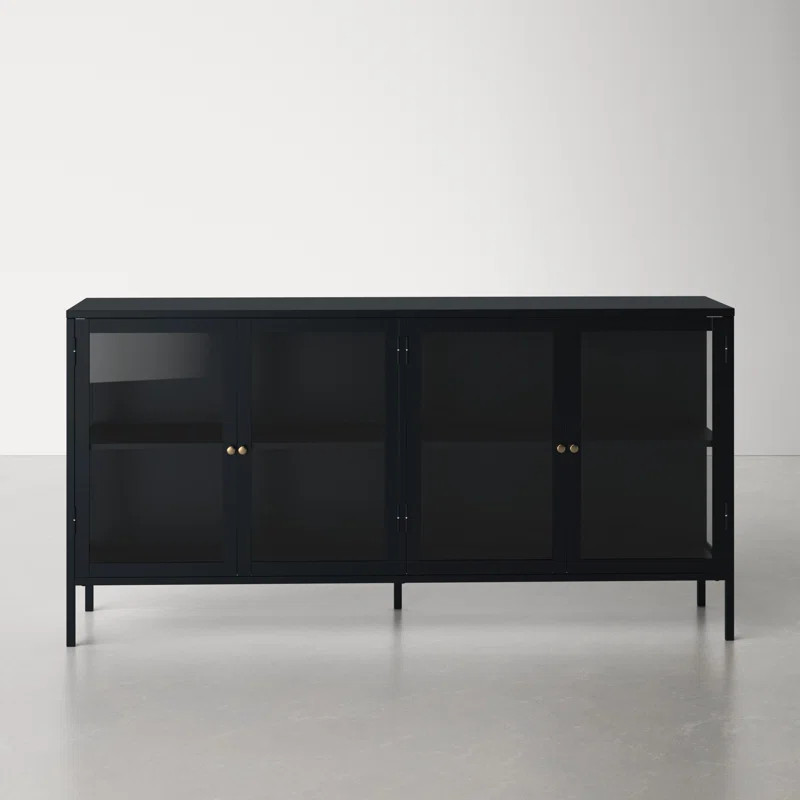 Kellen Black 4-Section Sideboard | Wayfair North America