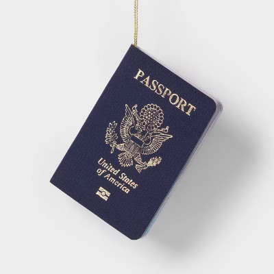 Passport Christmas Tree Ornament Navy - Wondershop™ | Target