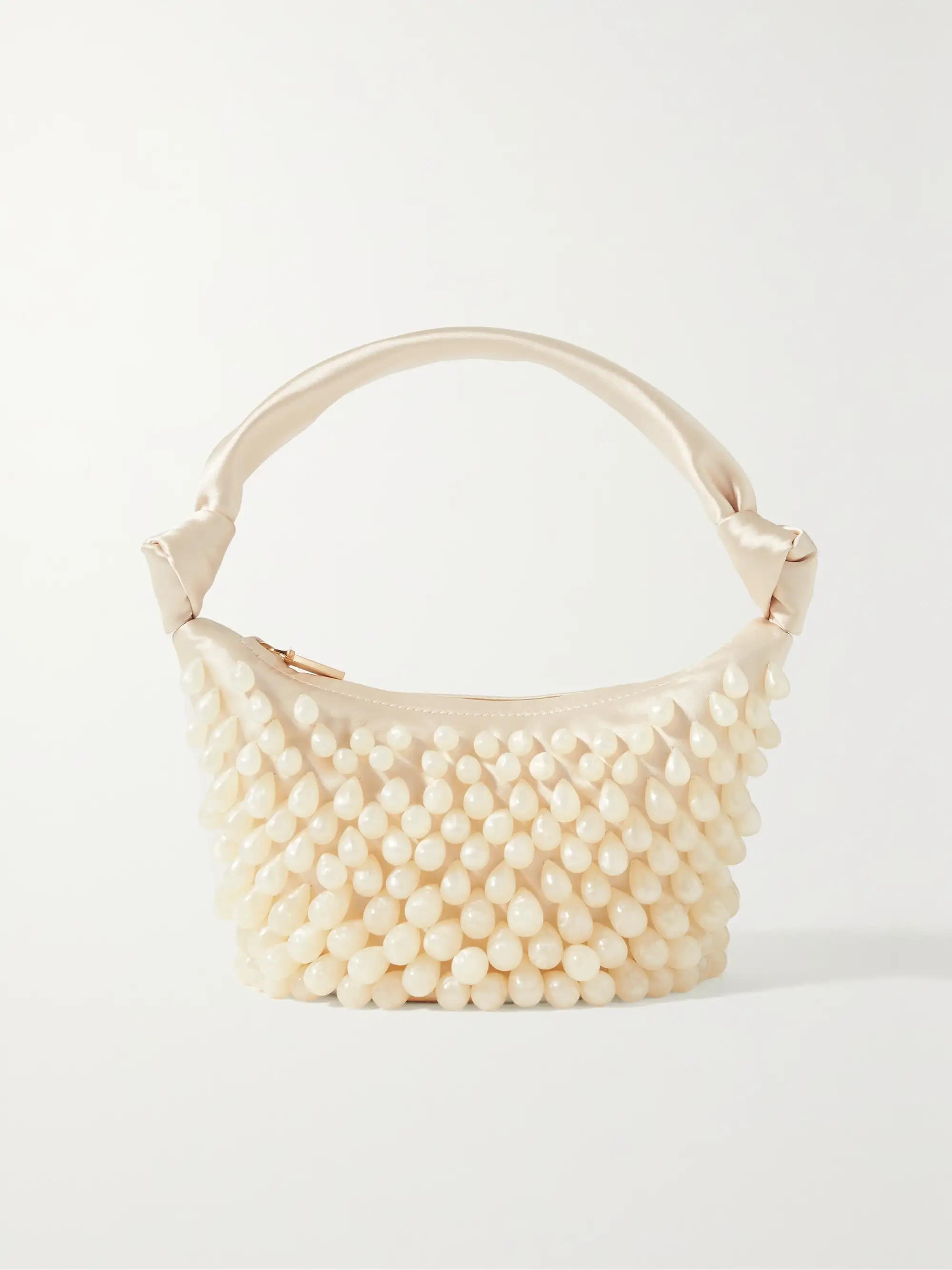 CULT GAIA Gia beaded satin shoulder bag | NET-A-PORTER | NET-A-PORTER (US)