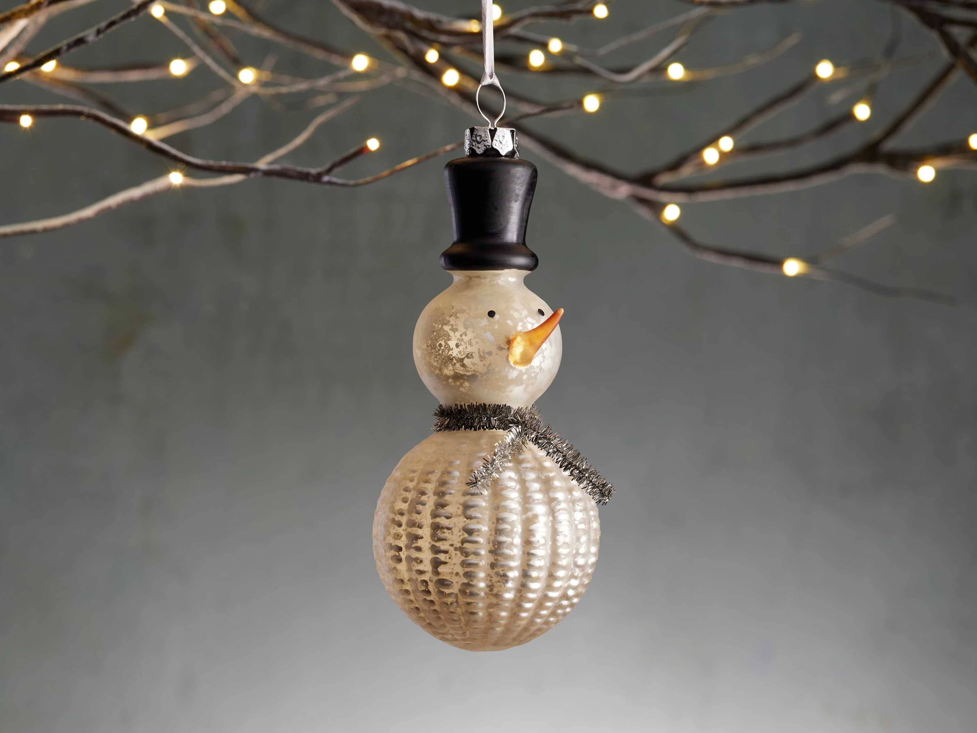 Glass Snowman Ornaments (Set of 4) | Arhaus