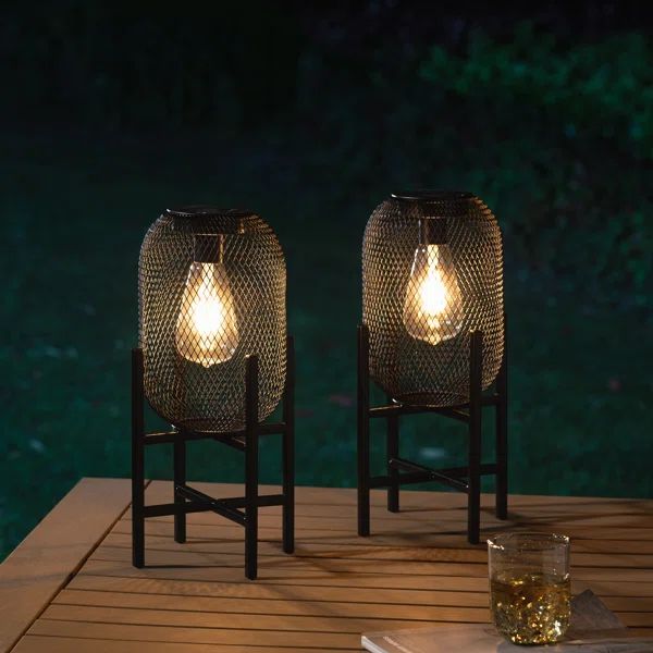 14.25'' Solar Powered Outdoor Lantern | Wayfair North America