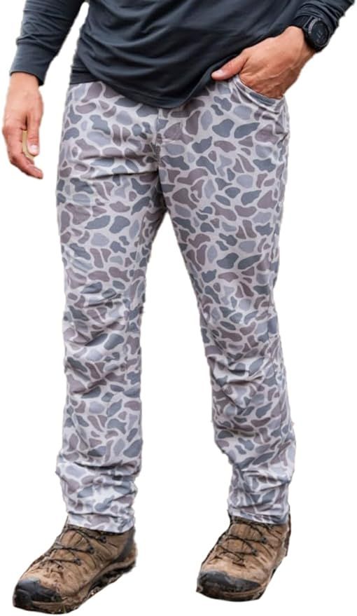 Burlebo Men's Slim Fit Challenger Water Resistant Pants (Classic Deer Camo, Medium) | Amazon (US)
