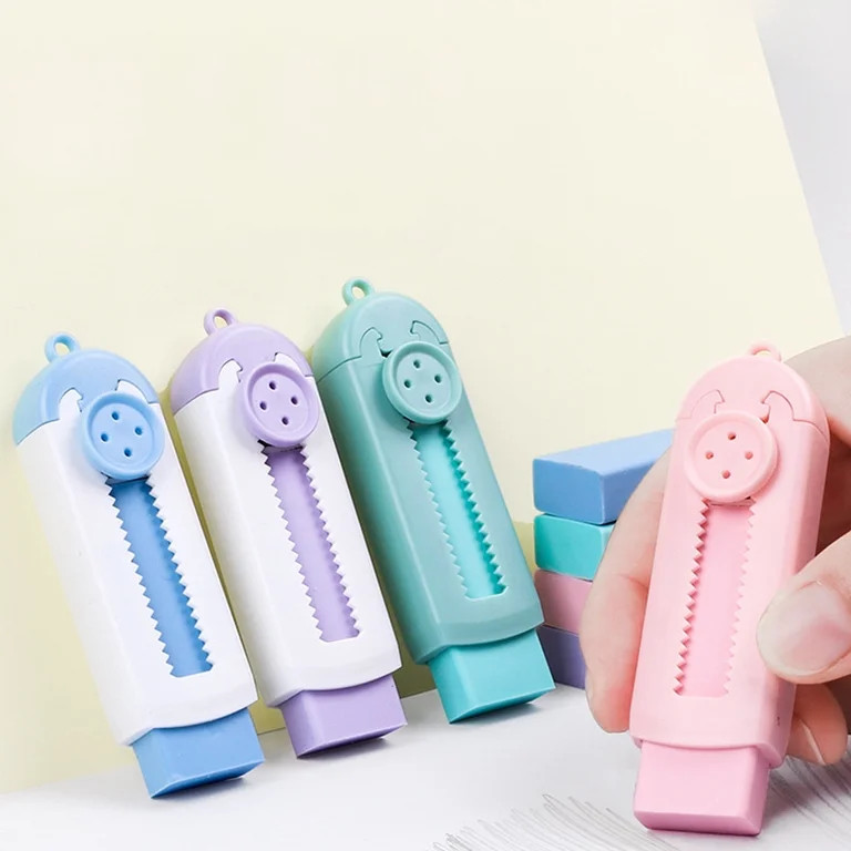 Tyidzon Pencil Erasers, Sliding Retractable Rubber Eraser with Plastic Sleeve, Push Pull Large Er... | Walmart (US)
