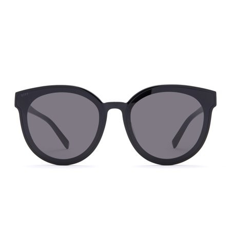 DIFF Eyewear Round Sunglasses for Women - Gemma - Black + Grey | Walmart (US)