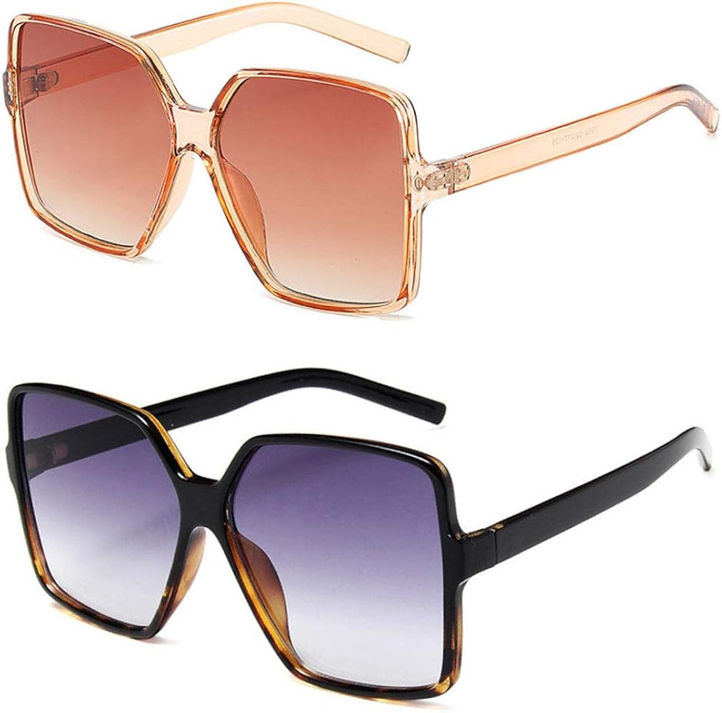 Dollger Oversized Square Sunglasses for Women Big Large Wide Fashion Shades for Men 100% UV Prote... | Amazon (US)