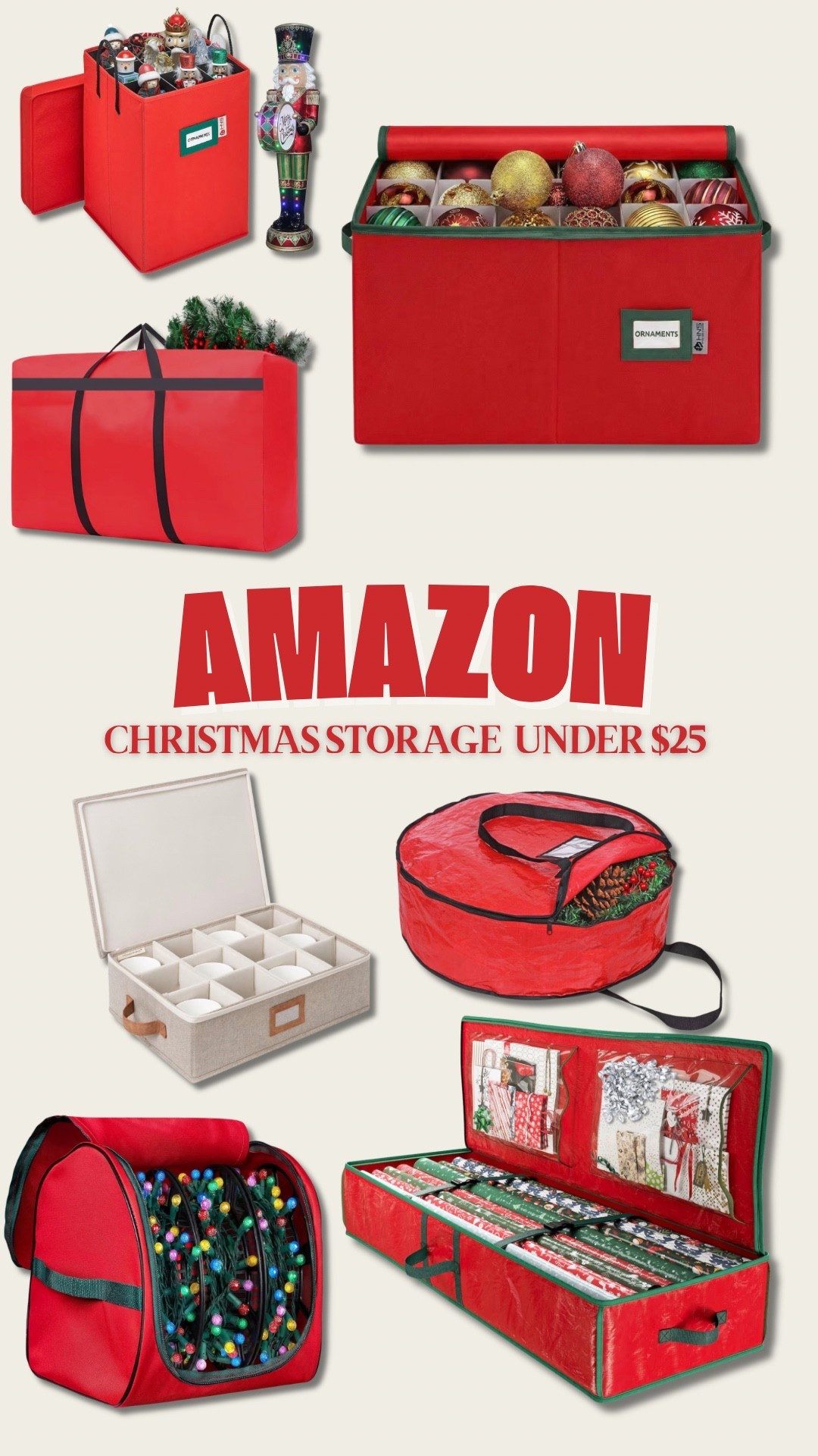 CHRISTMAS STORAGE UNDER $25 🎄✨

Make your cleanup easier and more affordable to get everything packed away! Why did I never think of mug storage?! 

Amazon finds, Amazon Christmas storage, Christmas organizer, wrapping paper storage, Christmas tree storage, Christmas coffee mugs, holiday decor 



#LTKHome #LTKFindsUnder50 #LTKHoliday
