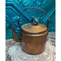 Antique Rustic Primitive Copper Kettle - Aged | Etsy (US)