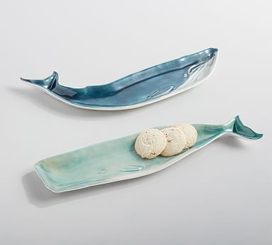 Whale Shaped Melamine Serving Platters | Pottery Barn (US)