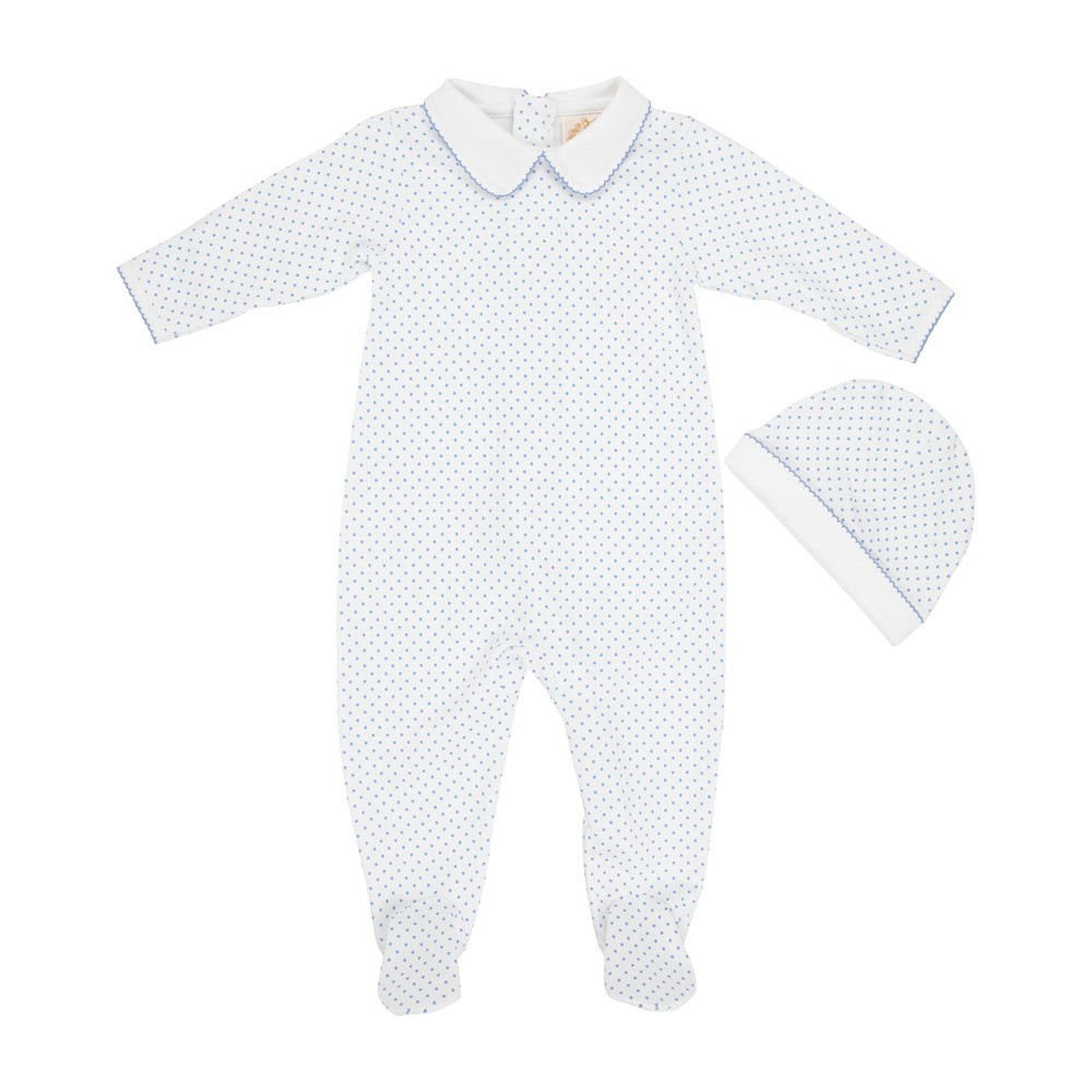 Rock Me Romper Set - Barbados Blue Micro Dot | The Beaufort Bonnet Company