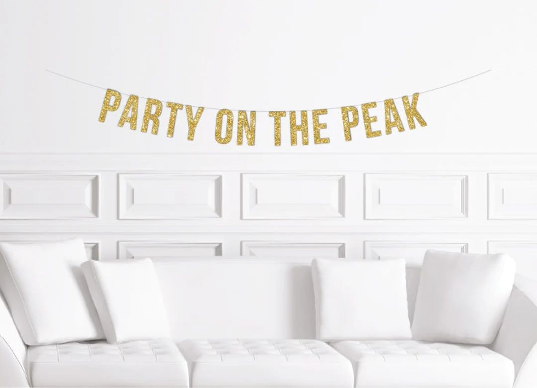 Party on the Peak Gold Glitter Banner Whistler Mountain - Etsy | Etsy (US)