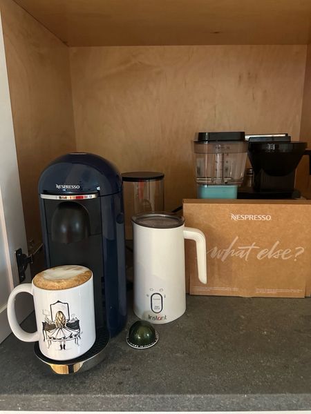 Kitchen essentials. If you are a coffee drinker you need a coffee nook. 

I love mine! I have my nespresso, coffee maker, pods, and frother all in one place. I just open the cabinet and there everything is!

#LTKhome #LTKGiftGuide #LTKfamily