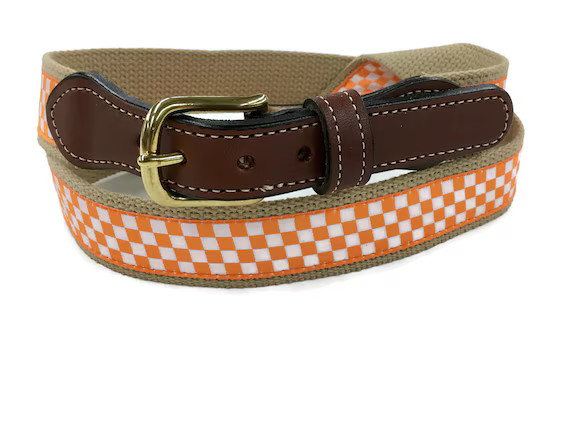 University of Tennessee Checkerboard Men's Web Leather - Etsy | Etsy (US)