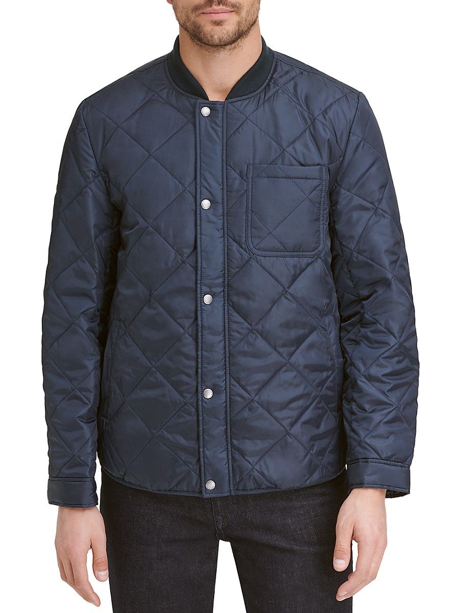 Cole Haan Men's Quilted Nylon Bomber Jacket - Navy - Size L | Saks Fifth Avenue OFF 5TH (Pmt risk)