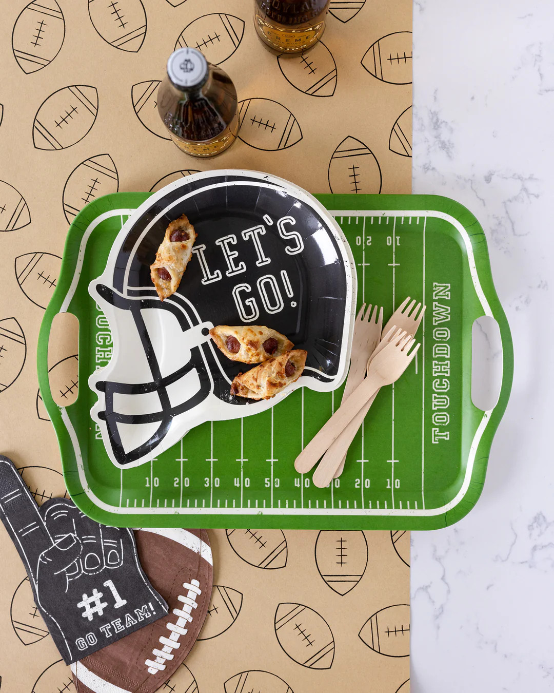 Football Field Bamboo Reusable Tray | My Mind's Eye