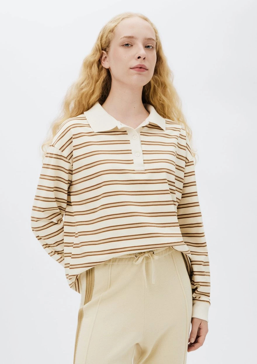 blusa polo feminina super cotton - marrom | Hering (BR)