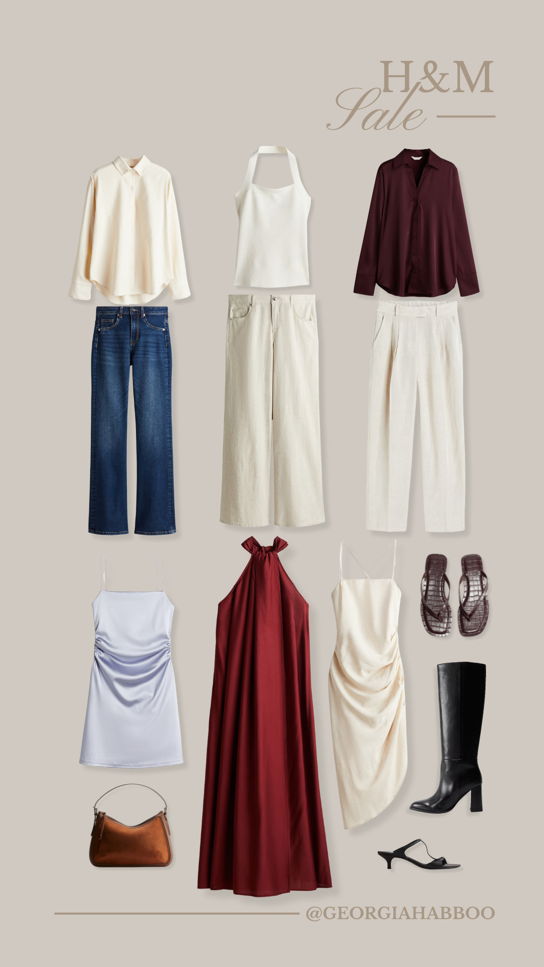 H&M, Sale, Autumn, Summer Outfits, Red Dress, Maxi Dress, Event Dress, Boots, Knee High Boots, Flat Sandals, Heeled Sandals, Suede Bag, Handbag, Light Blue Dress, Silk Dress, Knit Halter Neck Top, Linen-blend Dress, Jeans, Twill Shirt, Linen Trousers 

 #LTKuk #LTKsummer #LTKautumn