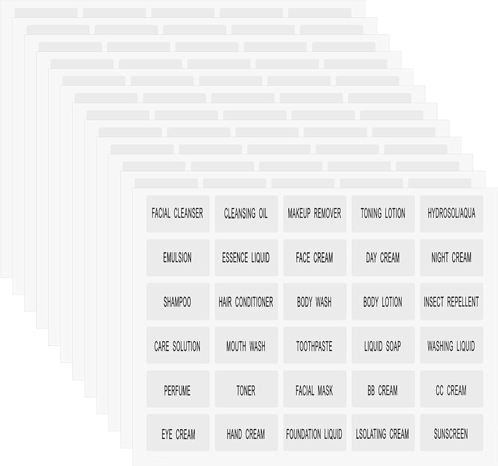 360 Pcs Labels for Travel Size Bottles, Self-Adhesive Waterproof Label Travel Labels for Toiletri... | Amazon (US)