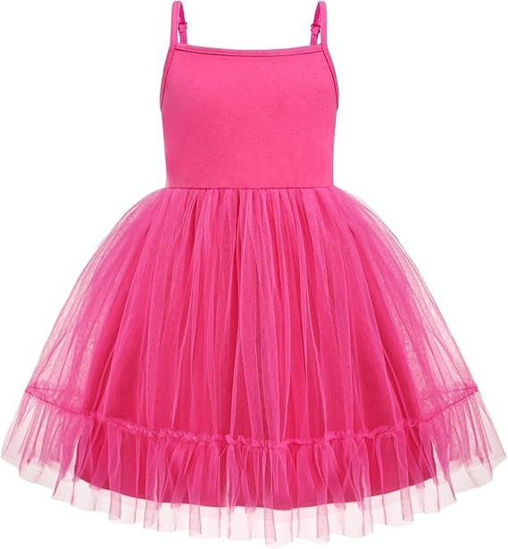 Arshiner Toddler Girls Tulle Dress Rainbow Tutu Birthday Princess Dresses Formal Photoshoot Outfi... | Amazon (US)