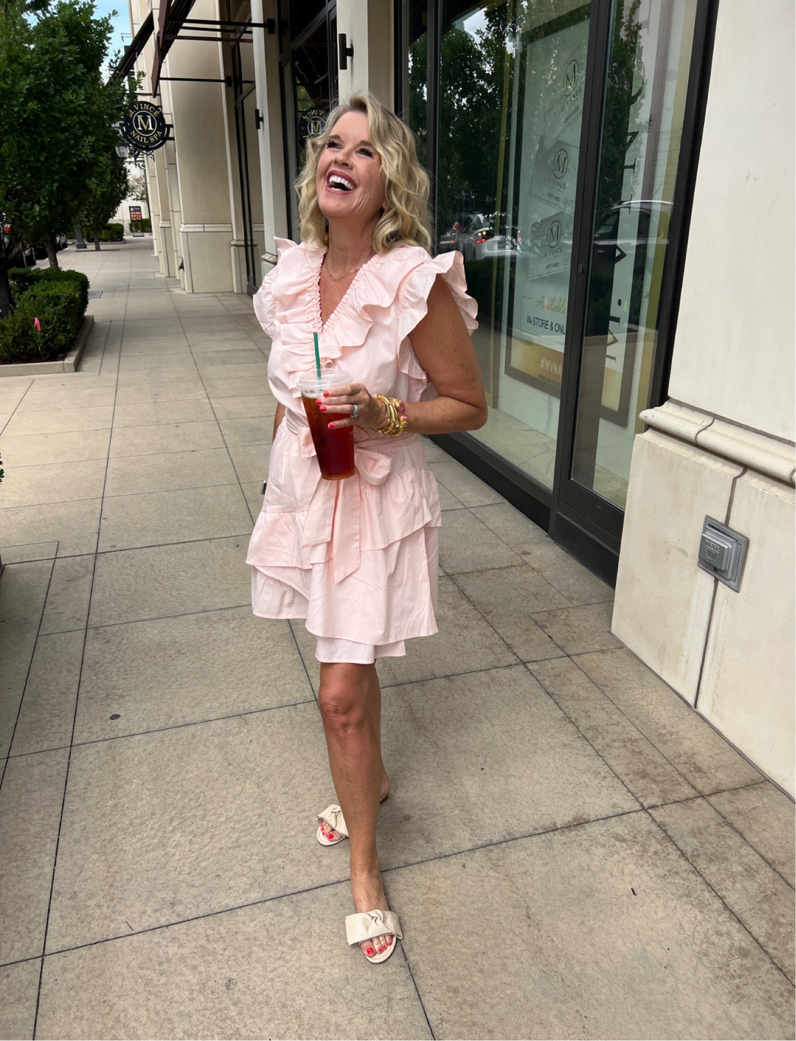 Gibson look dresses

Mother’s Day or wedding guest  pink look, 
What i wore to church last week

The perfect dress for a Wedding shower, bridal shower, church, garden wedding.

Blush pink with ruffles, bow at waist 
Fits true to size and works on tall if you don’t mind above knee.

I got so many compliments on this dress yesterday!

Wore with Cecelia New York nude bow sandals

Julie Voss jewelry 

#LTKstyletip #LTKwedding #LTKGiftGuide