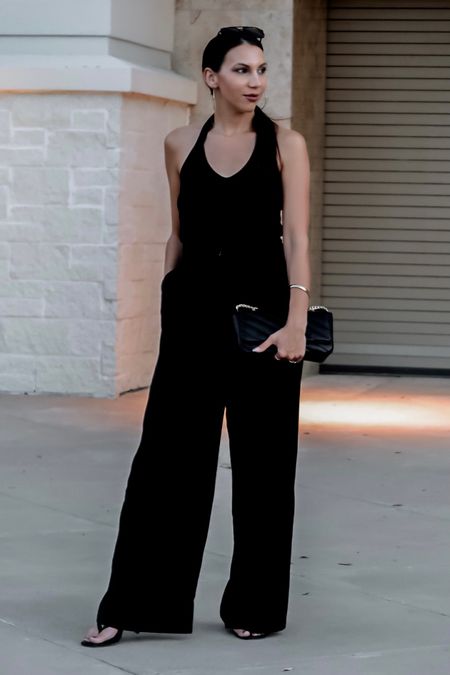 Effortlessly chic elevated everyday outfit with satin wide leg pants, ribbed halter tank top, and heels - everything is from Amazon Fashion 

#LTKFind #LTKunder50 #LTKstyletip