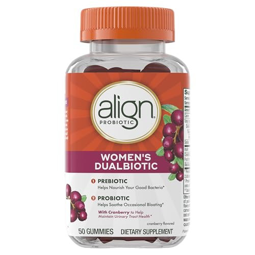 Align Women's Health, Prebiotic + Probiotic, with Cranberry for Feminine Health, Help Nourish & Add Good Bacteria for Digestive Health, 50 Gummies | Amazon (US)