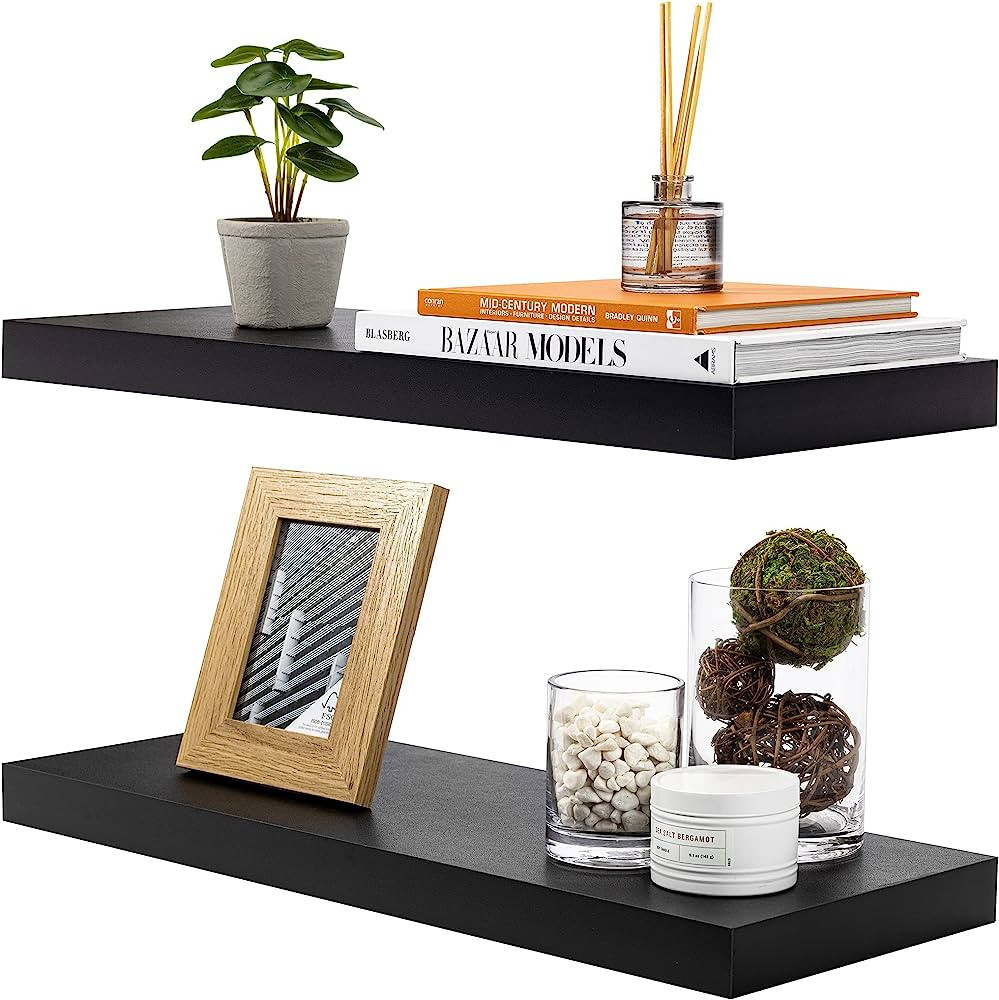 Sorbus Floating Shelf Large 24 x 9 - Hanging Wall Shelves Decoration — Perfect Trophy Display, ... | Amazon (US)