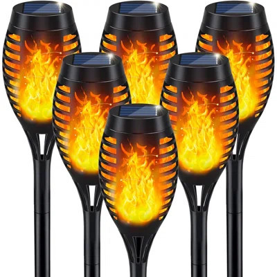 Solar Lights For Outside, Solar Torch Light With Flickering Flame For Garden Decor, Solar Garden Lights, Waterproof Solar Powered Outdoor Lights, Flam | Wayfair North America