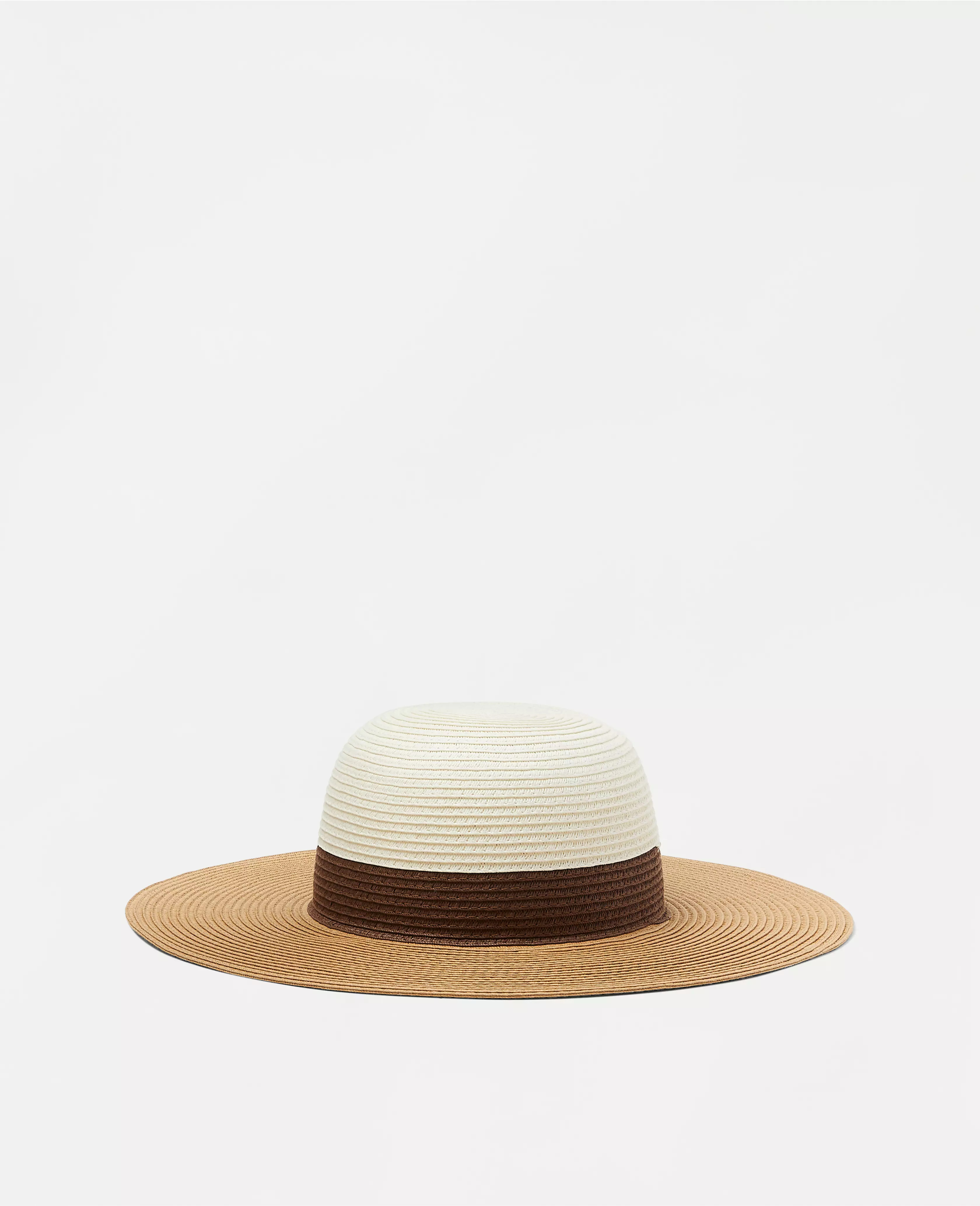 Colorblock Floppy Straw Hat | Ann Taylor (US)