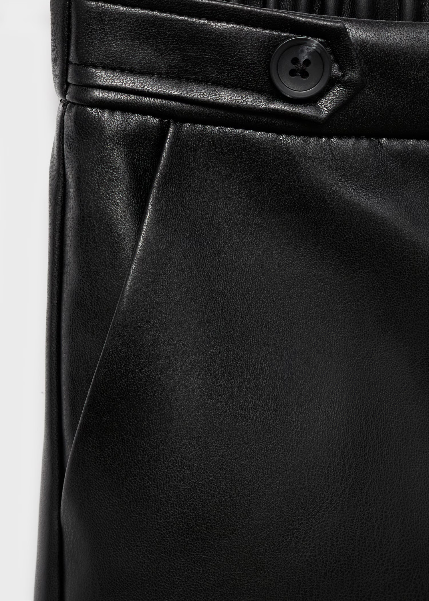 Straight leather-effect trousers - Kids | MANGO United Kingdom | MANGO (UK)