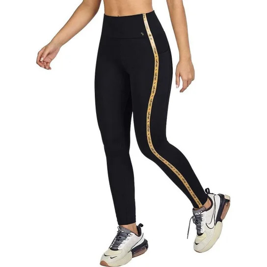 Legging Alto Giro Move On Glam Feminina - Preto+Dourado | Netshoes (BR)