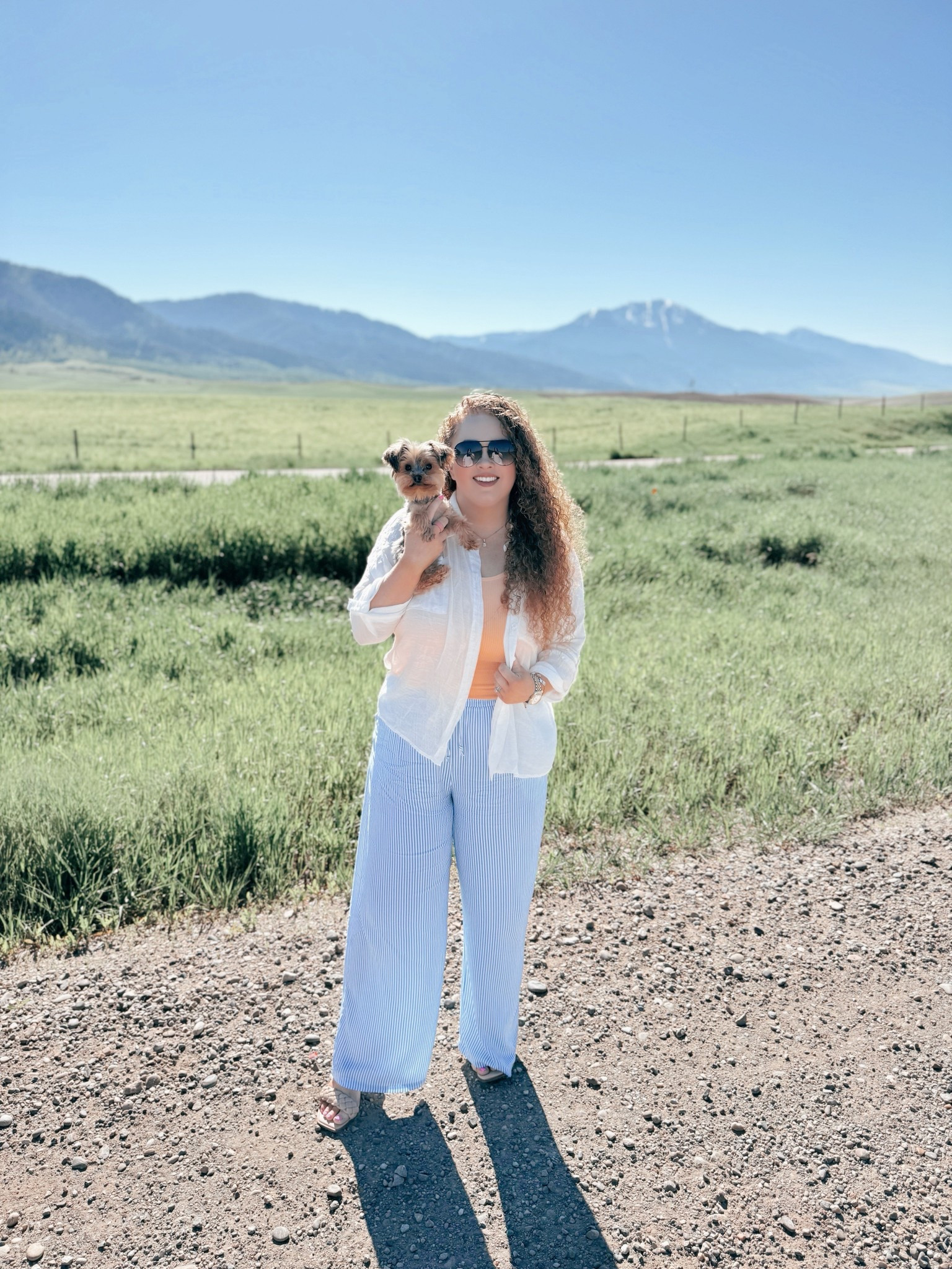 These striped pants were a vacation dream ✨ so flowy, so comfy, and perfect for every breeze and stroll 🌴☀️ effortless style, all day long 🤍 pants | blue pants | amazon blue striped pants | blue striped pants | tank top | amazon tank top | orange tank top | white button down | Amazon white button down | summer outfit | amazon summer outfit | sandals | amazon sandals | braided sandals | amazon finds | amazon summer outfit | amazon summer look | summer vacay outfit | amazon summer vacation outfit | amazon vacation casual outfit | resort wear | summer fashion | summer outfit | amazon summer outfit | casual summer outfit | Jackson hole | Jackson hole trip | Jackson hole vacation 

#LTKSummerEdit #LTKStyleTip #LTKMidsize