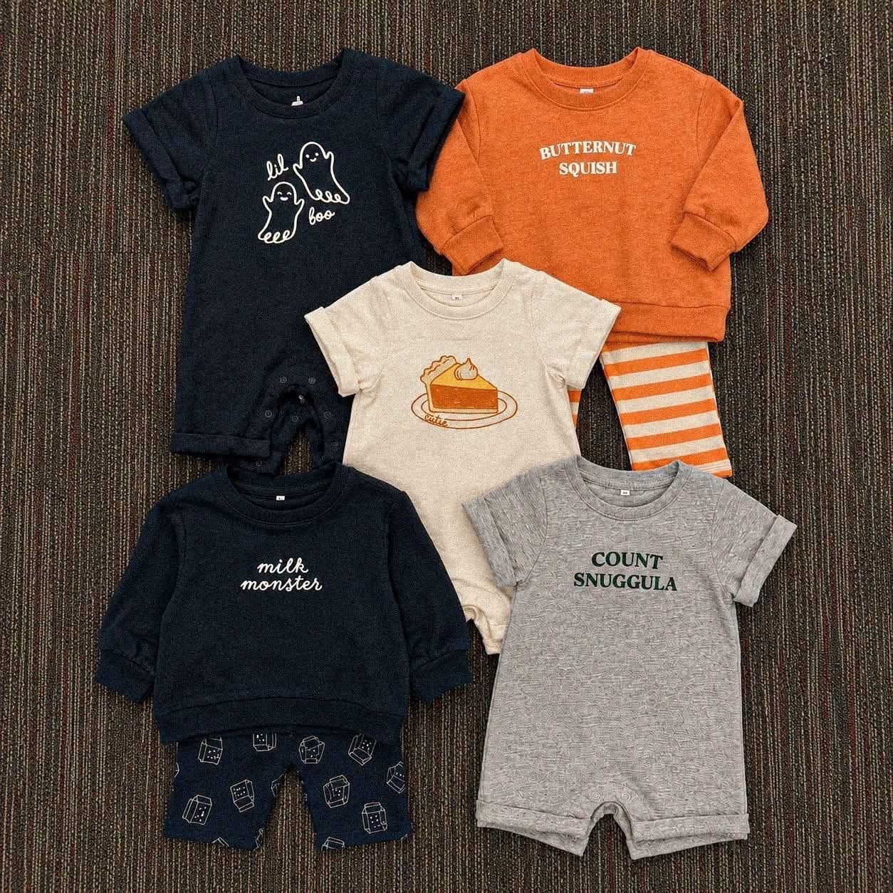The baby section at Target is absolutely ready for fall! 🧡👻 From adorable ghost rompers and pumpkin pie graphics to “Milk Monster,” “Count Snuggula,” and the cutest Butternut Squish set, these outfits are almost too cute to leave behind!

#TargetFinds #BabyClothes #FallBaby #HalloweenBaby #TargetStyle #BabyFashion

#LTKBaby