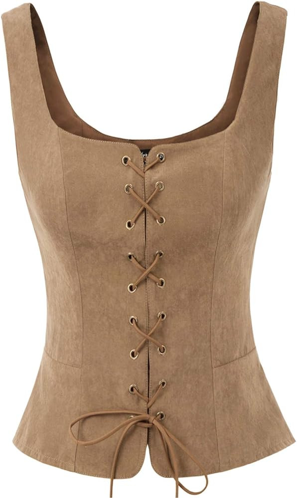 Scarlet Darkness Renaissance Costume Women Corset Tops for Women Cosplay Costume Pirate Bodice | Amazon (US)