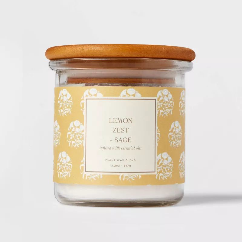 Lidded Jar Candle Lemon Zest & Sage - Threshold™ | Target