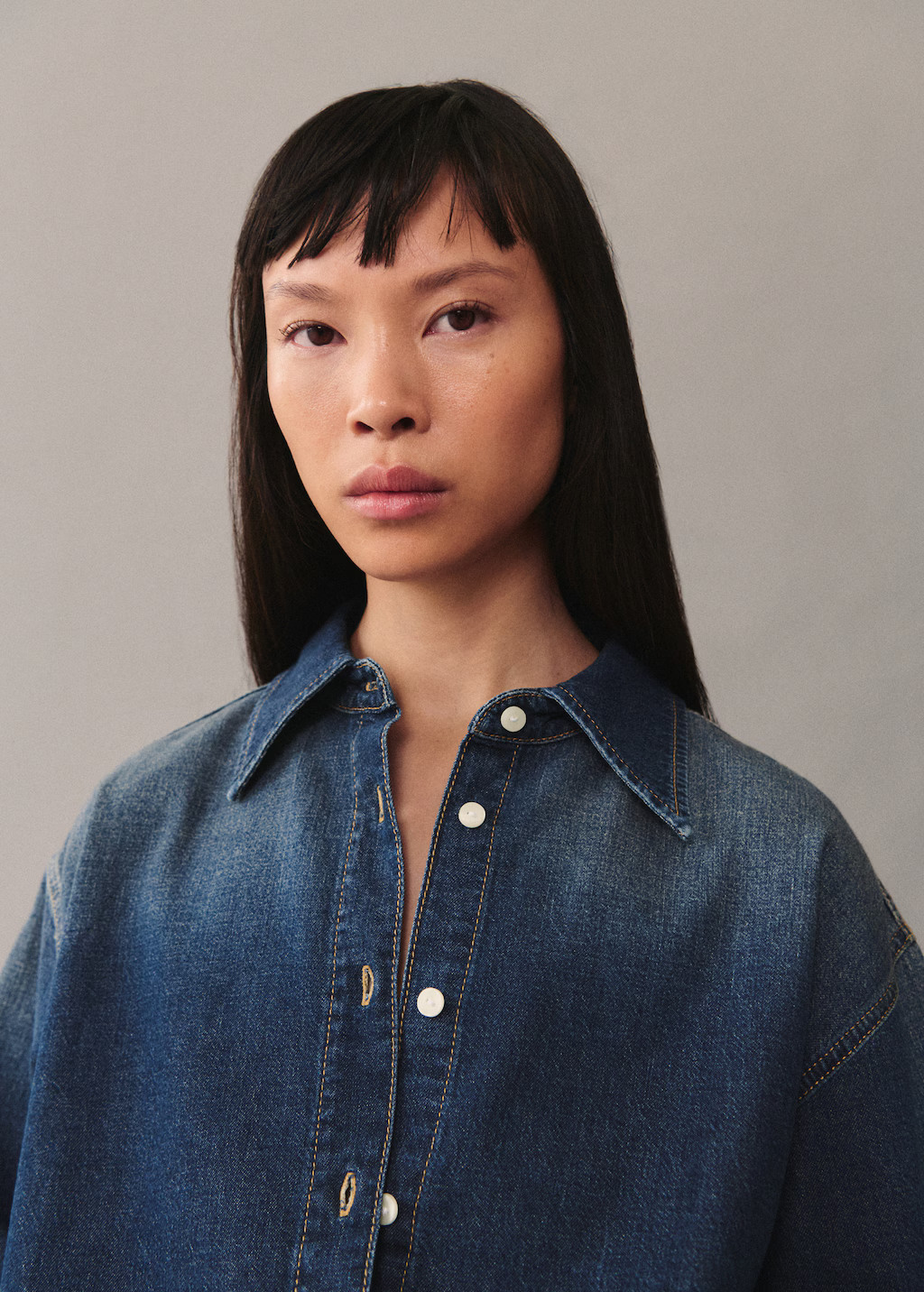 Oversize denim shirt - Women | MANGO USA | MANGO (US)
